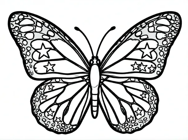 mariposa con alas de estrellas