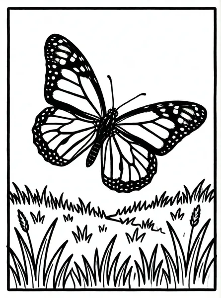 mariposa monarca volando sobre un campo