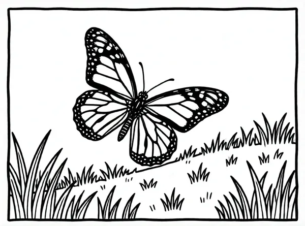 mariposa monarca volando sobre un campo