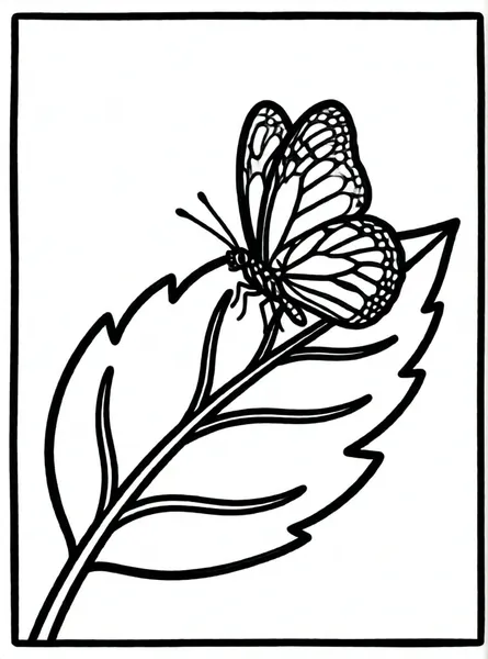 pequeña mariposa descansando en una hoja