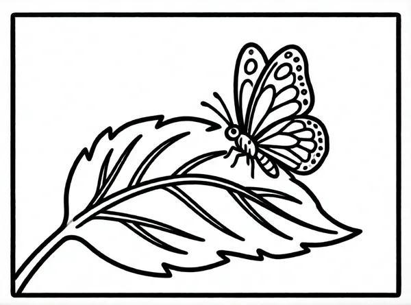 pequeña mariposa descansando en una hoja