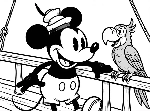 raton y loro cubierta