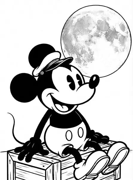 raton bajo la luna