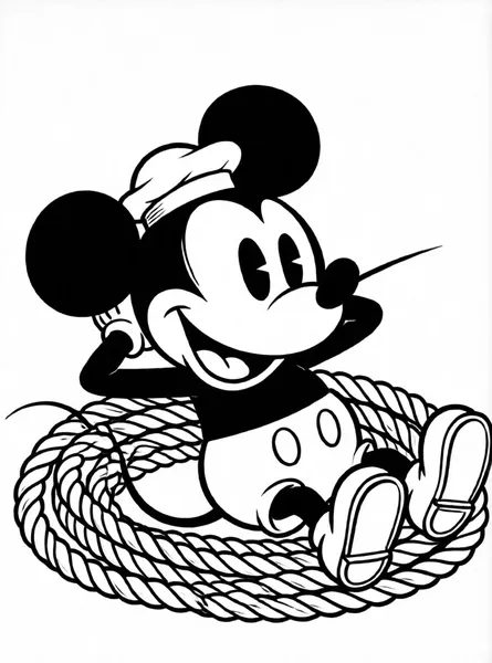 Resting Mouse drawing to color and print for free