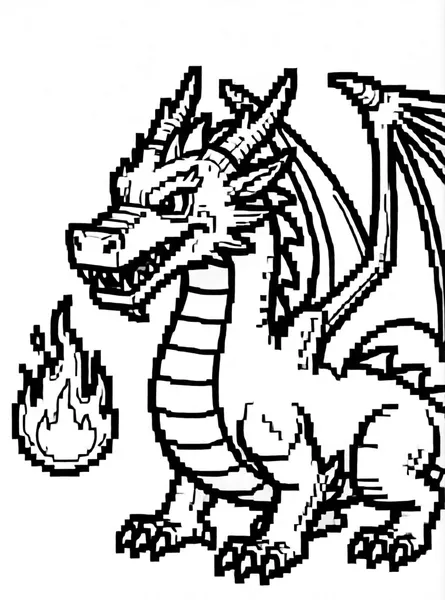 Fire Dragon drawing to color and print for free