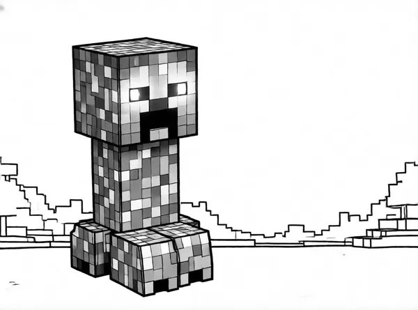 Lit Creeper drawing to color and print for free