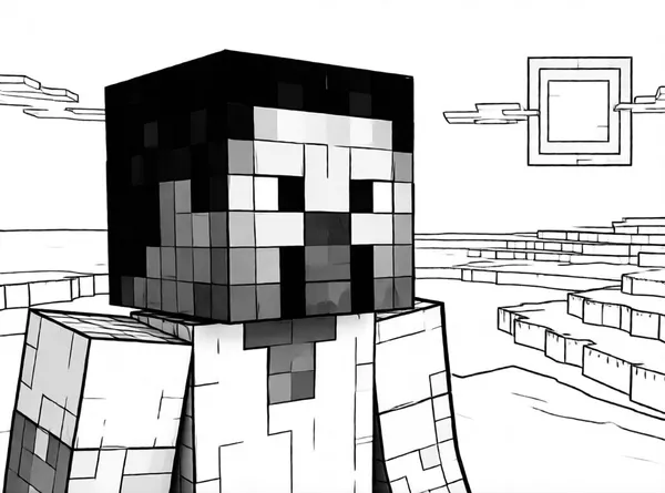 Dibujo de enderman mirando para colorear e imprimir gratis