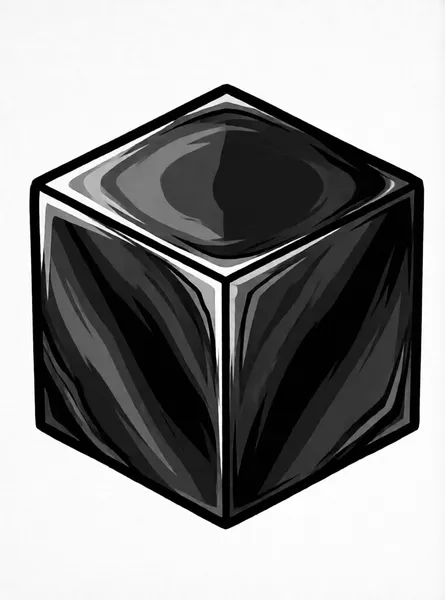 Dibujo de cubo de obsidiana para colorear e imprimir gratis
