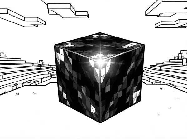 Dibujo de obsidiana brillante para colorear e imprimir gratis