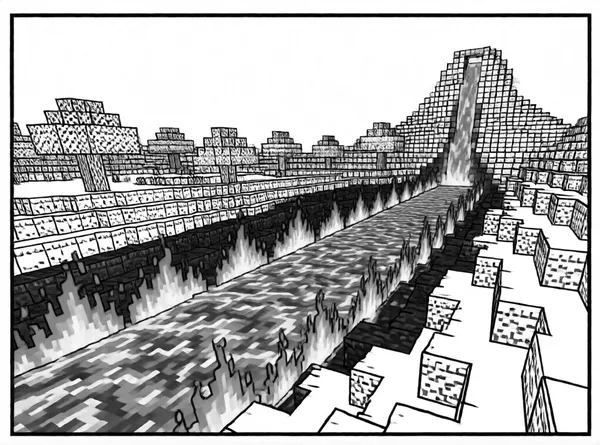 Fiery Nether Lava drawing to color and print for free