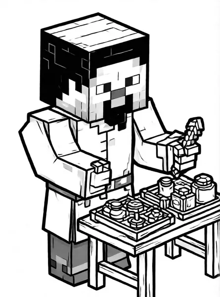 Dibujo de aldeano comerciando para colorear e imprimir gratis