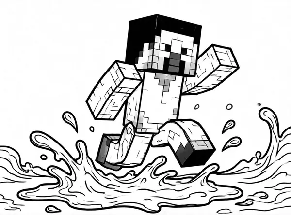 Jumping Slime drawing to color and print for free