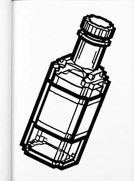 Dibujo de botella voladora para colorear e imprimir gratis