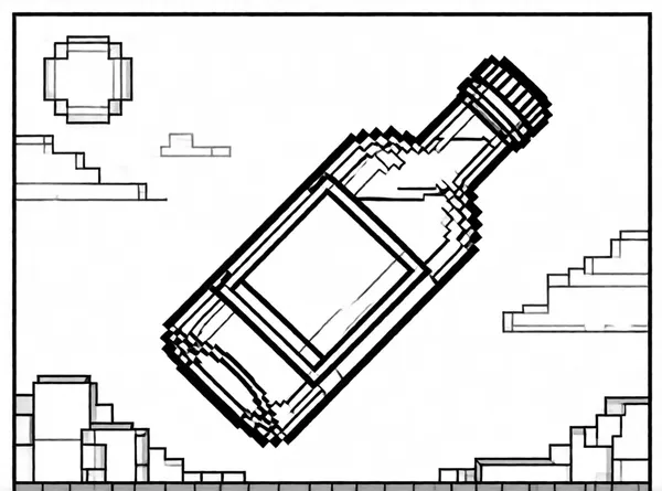Dibujo de botella voladora aire para colorear e imprimir gratis