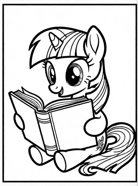 twilight sparkle leyendo un libro