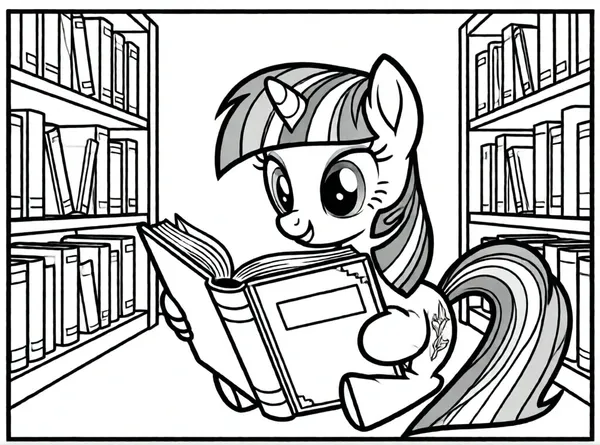 twilight sparkle leyendo un libro