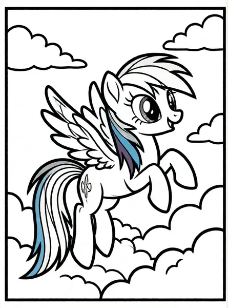 rainbow dash volando entre nubes