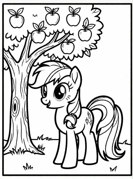 applejack en su huerto de manzanas
