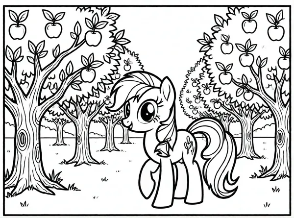 applejack en su huerto de manzanas