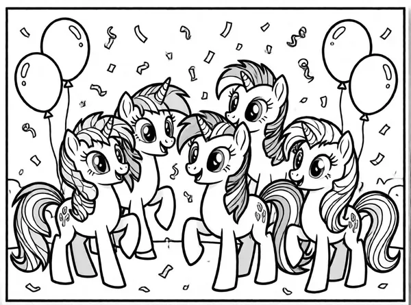 fiesta de ponis felices