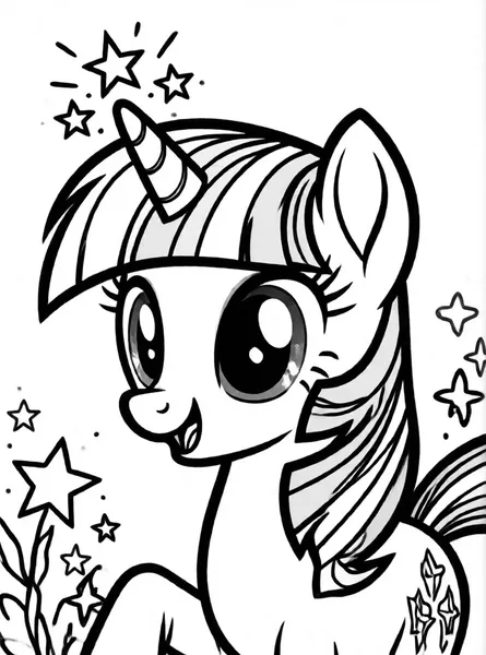 twilight sparkle con estrellas mágicas