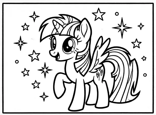 twilight sparkle con estrellas mágicas