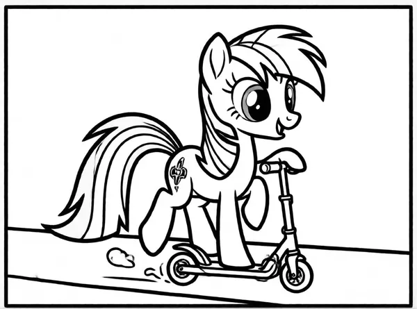 scootaloo en su patinete