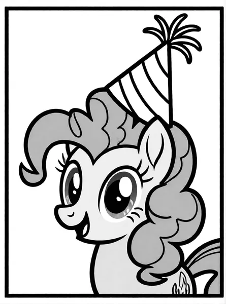 pinkie pie con sombrero de fiesta