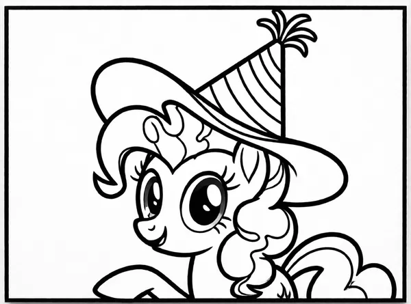 pinkie pie con sombrero de fiesta