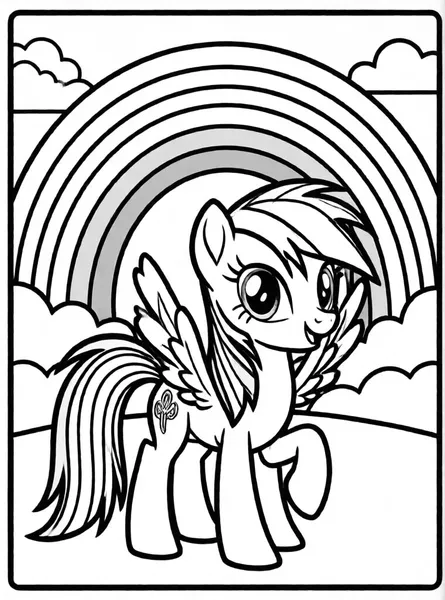 rainbow dash y un arcoiris