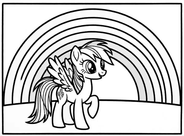 rainbow dash y un arcoiris