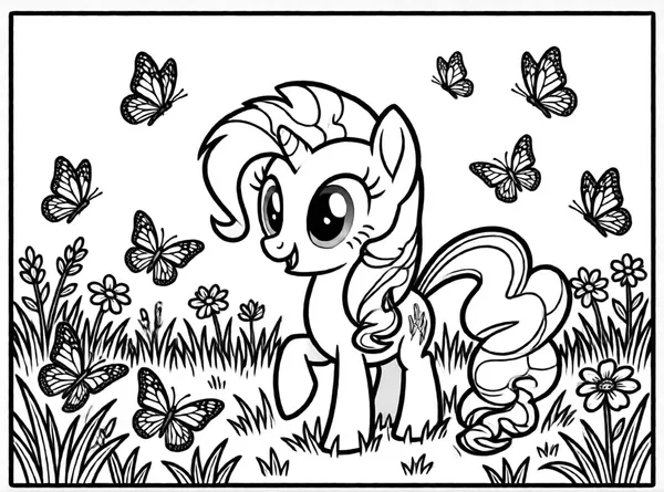 fluttershy rodeada de mariposas