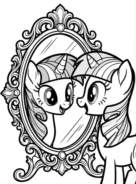 rarity frente a un espejo