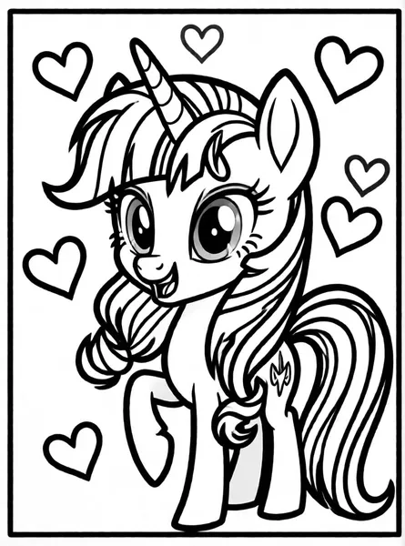 princesa cadance con corazones