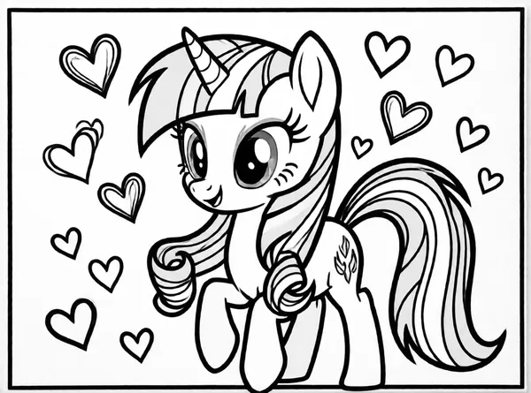 princesa cadance con corazones