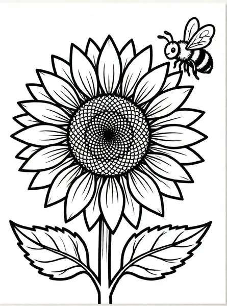 girasol gigante con una abeja