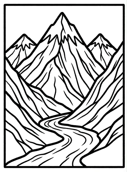 montañas altas y un río