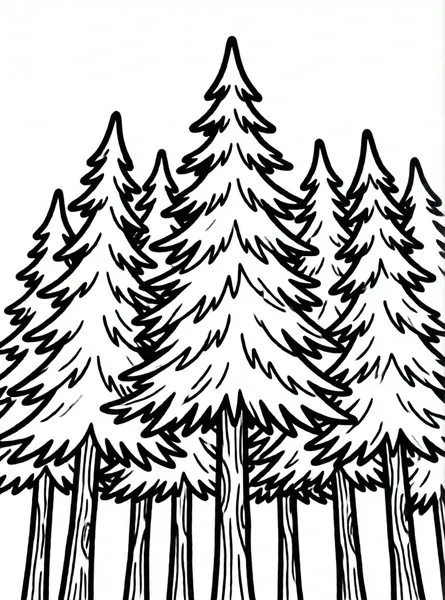 bosque de pinos altos