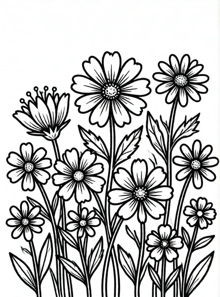 jardín de flores pequeñas
