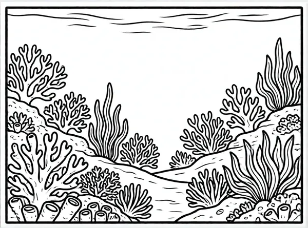arrecife de coral bajo el mar