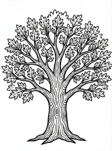 árbol de roble majestuoso