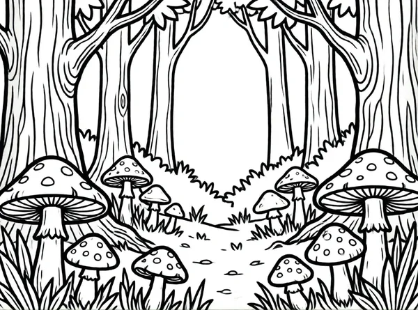 bosque de setas mágicas