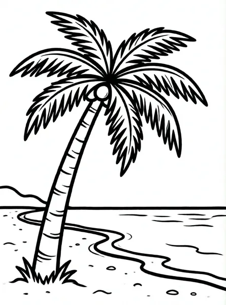 playa con palmeras