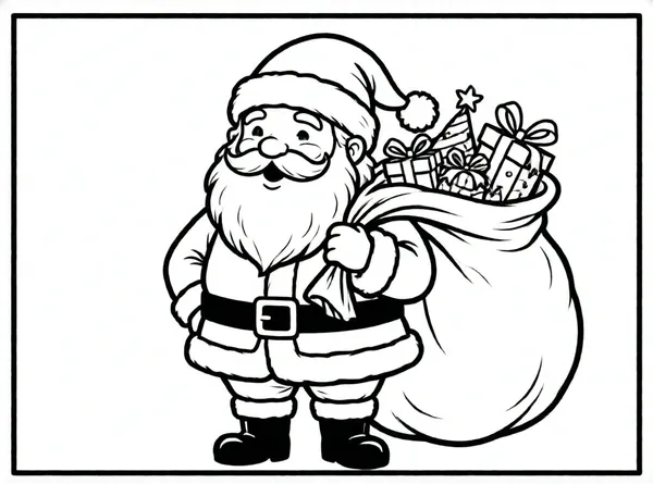 papá noel con su saco