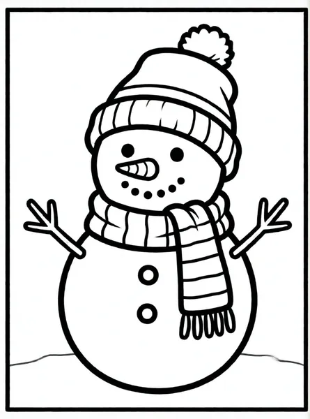 muñeco de nieve con bufanda