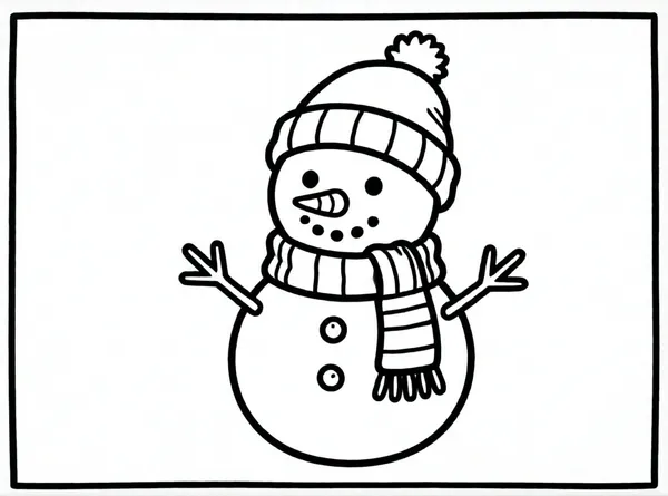 muñeco de nieve con bufanda