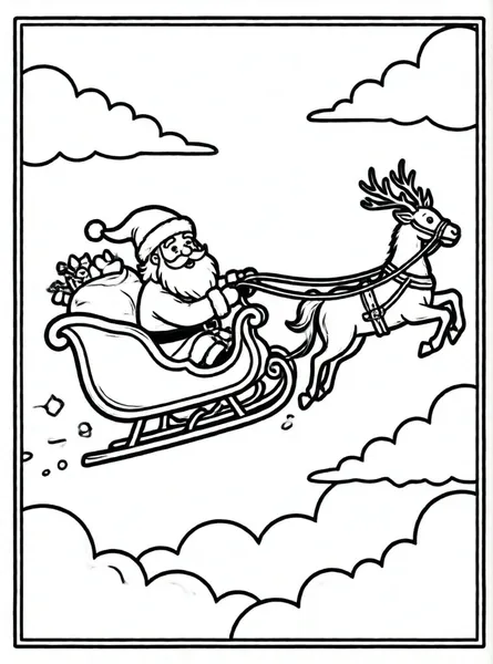 trineo volador de santa
