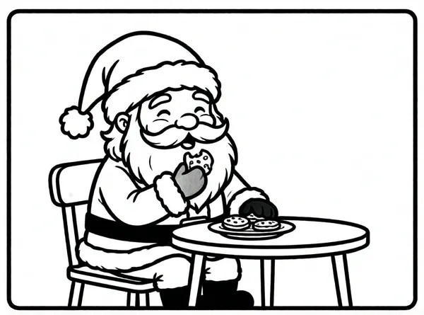 papá noel comiendo galletas