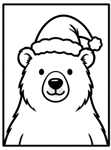 oso polar con gorro