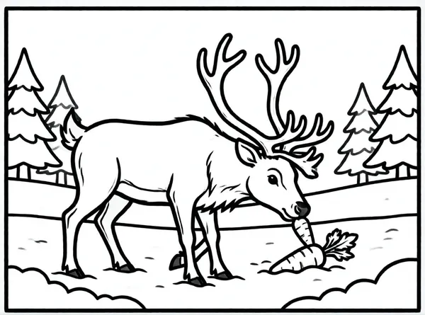 venado comiendo una zanahoria